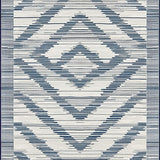 Ultra Soft Area Rug, Non Slip, Stain Resistant, Washable Area Rugs for Living Room, Bedroom, Coastal Nautical Striped Aesthetic(Blue)