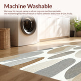 Ultra Soft Area Rug, Non Slip, Stain Resistant, Washable Area Rugs for Living Room, Bedroom, Natural Stone Inspired Boho Runner Zen Neutral Elegance(Beige)