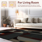 Ultra Soft Area Rug, Non Slip, Stain Resistant, Washable Area Rugs for Living Room, Bedroom, Luxurious Cheetah Patterned Decor(Brown)
