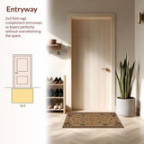 Ultra Soft Area Rug, Non Slip, Stain Resistant, Washable Area Rugs for Living Room, Bedroom, Rustic Wildlife Brown Living Room Non-Slip Carpet(Beige)