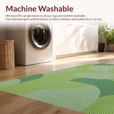 Ultra Soft Area Rug, Non Slip, Stain Resistant, Washable Area Rugs for Living Room, Bedroom, Soft Washable Dining Room Carpet with Non-Slip Backing(Green)