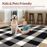 Elegant Monochrome Patterned Runner(Black)