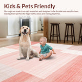 Ultra Soft Area Rug, Non Slip, Stain Resistant, Washable Area Rugs for Living Room, Bedroom, Subtle Cozy Shaggy Appeal(Pink)