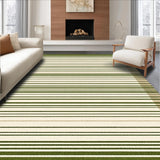 Backyard Oasis Easy Clean Striped Patio Beige Moss Green(Beige)
