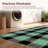 Ultra Soft Area Rug, Non Slip, Stain Resistant, Washable Area Rugs for Living Room, Bedroom, Timeless Farmhouse Plaid Appeal(Gray)