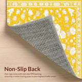 Ultra Soft Area Rug, Non Slip, Stain Resistant, Washable Area Rugs for Living Room, Bedroom, Sunny Textured Coastal Vibe(Yellow)