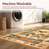 Ultra Soft Area Rug, Non Slip, Stain Resistant, Washable Area Rugs for Living Room, Bedroom, Energetic Wild Animal Patterns(Beige)