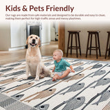 Contemporary Gray Brown Fish Motif(Beige)