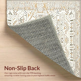 Ivory Beige Geometric Loop Area Tribal Inspired(Beige)