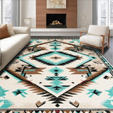 Contemporary Turquoise Tribal Elements(Beige)