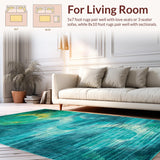 Dynamic Blue Green Abstract(Blue)