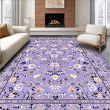 Ultra Soft Area Rug, Non Slip, Stain Resistant, Washable Area Rugs for Living Room, Bedroom, Soft Purple Nursery Oriental Washable Area Rug(Purple)