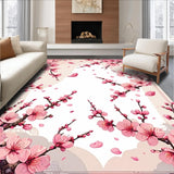 Ultra Soft Area Rug, Non Slip, Stain Resistant, Washable Area Rugs for Living Room, Bedroom, Vibrant Pink and Green Design(Pink)