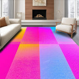 Ultra Soft Area Rug, Non Slip, Stain Resistant, Washable Area Rugs for Living Room, Bedroom, Whimsical Rainbow Abstract Design(Yellow)