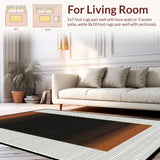 Ultra Soft Area Rug, Non Slip, Stain Resistant, Washable Area Rugs for Living Room, Bedroom, Luxe Cozy Farmhouse Vibe(Brown)
