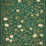 Luxurious Emerald Botanical Imagery(Green)