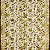 Ultra Soft Area Rug, Non Slip, Stain Resistant, Washable Area Rugs for Living Room, Bedroom, Transitional Earthy Floral Motif(White)