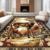 Ultra Soft Area Rug, Non Slip, Stain Resistant, Washable Area Rugs for Living Room, Bedroom, Vibrant Nature-Inspired Decor Piece(Brown)