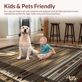 Ultra Soft Area Rug, Non Slip, Stain Resistant, Washable Area Rugs for Living Room, Bedroom, Modern Rustic Wildlife Themed Decor(Brown)