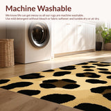 Ultra Soft Area Rug, Non Slip, Stain Resistant, Washable Area Rugs for Living Room, Bedroom, Vibrant Cheetah Skin Design(Beige)