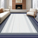 Ultra Soft Area Rug, Non Slip, Stain Resistant, Washable Area Rugs for Living Room, Bedroom, Sophisticated Modern Ogee Motif(Gray)