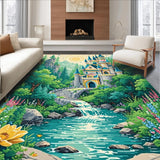 Vibrant Whimsical Castle Motif(Green)