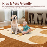 Ultra Soft Area Rug, Non Slip, Stain Resistant, Washable Area Rugs for Living Room, Bedroom, Kawaii Soft Animal Aesthetic(Brown)