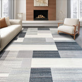 Ultra Soft Area Rug, Non Slip, Stain Resistant, Washable Area Rugs for Living Room, Bedroom, Sleek Neutral Tone Striping(Gray)