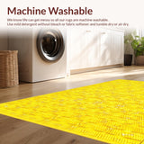 Ultra Soft Area Rug, Non Slip, Stain Resistant, Washable Area Rugs for Living Room, Bedroom, Playful Soft Shaggy Texture(Yellow)