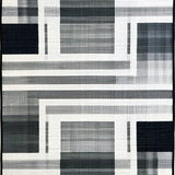 Ultra Soft Area Rug, Non Slip, Stain Resistant, Washable Area Rugs for Living Room, Bedroom, Dynamic Stripe Pattern Rug for Versatile Spaces(Black)
