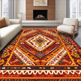 Ultra Soft Area Rug, Non Slip, Stain Resistant, Washable Area Rugs for Living Room, Bedroom, Charming Vintage Inspired Weave(Orange)