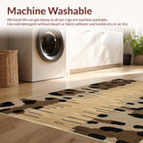 Ultra Soft Area Rug, Non Slip, Stain Resistant, Washable Area Rugs for Living Room, Bedroom, Vibrant Leopard Print Decor Statement(Beige)