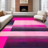 Ultra Soft Area Rug, Non Slip, Stain Resistant, Washable Area Rugs for Living Room, Bedroom, Vibrant Dual-Tone Artistic Expression(Pink)