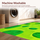 Ultra Soft Area Rug, Non Slip, Stain Resistant, Washable Area Rugs for Living Room, Bedroom, Playful Pet-Friendly Nursery Rug in Warm Colors(Green)