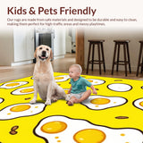 Ultra Soft Area Rug, Non Slip, Stain Resistant, Washable Area Rugs for Living Room, Bedroom, Bright Cheerful Pastel Aesthetic(Yellow)