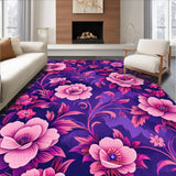Ultra Soft Area Rug, Non Slip, Stain Resistant, Washable Area Rugs for Living Room, Bedroom, Stylish Luxe Shag Textures(Purple)
