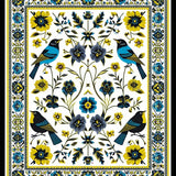 Cultural Tropical Bird Motif(White)