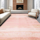 Ultra Soft Area Rug, Non Slip, Stain Resistant, Washable Area Rugs for Living Room, Bedroom, Trendy Plain Solid Color Elegance(Pink)