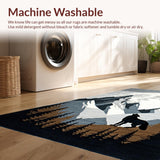 Ultra Soft Area Rug, Non Slip, Stain Resistant, Washable Area Rugs for Living Room, Bedroom, Elegant Moonlit Wilderness Pattern(Gray)