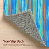 Stylish Contemporary Spectrum Stripes(Blue)
