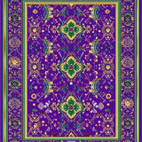 Ultra Soft Area Rug, Non Slip, Stain Resistant, Washable Area Rugs for Living Room, Bedroom, Playful Modern Trellis Composition(Purple)