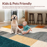 Ultra Soft Area Rug, Non Slip, Stain Resistant, Washable Area Rugs for Living Room, Bedroom, Soft Large Minimalist Dining Room Non-Slip Rug(Gray)