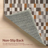Ultra Soft Area Rug, Non Slip, Stain Resistant, Washable Area Rugs for Living Room, Bedroom, Sophisticated Abstract Pattern Fusion(Gray)