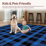 Contemporary Layered Plaid Decor(Blue)