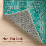 Ultra Soft Area Rug, Non Slip, Stain Resistant, Washable Area Rugs for Living Room, Bedroom, Serene Green Tiled Aesthetic(Green)