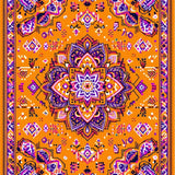 Ultra Soft Area Rug, Non Slip, Stain Resistant, Washable Area Rugs for Living Room, Bedroom, Whimsical Soft Tones Collection(Orange)