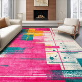 Ultra Soft Area Rug, Non Slip, Stain Resistant, Washable Area Rugs for Living Room, Bedroom, Striking Modern Ombre Design(Pink)
