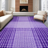 Ultra Soft Area Rug, Non Slip, Stain Resistant, Washable Area Rugs for Living Room, Bedroom, Unique Textured Wavy Patterned Print(Purple)