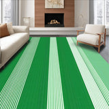 Chic Textured Green and White Stripes(Green)