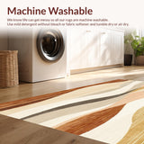 Contemporary Low Pile Area Modern Artistic Design for Versatile Spaces(Beige)